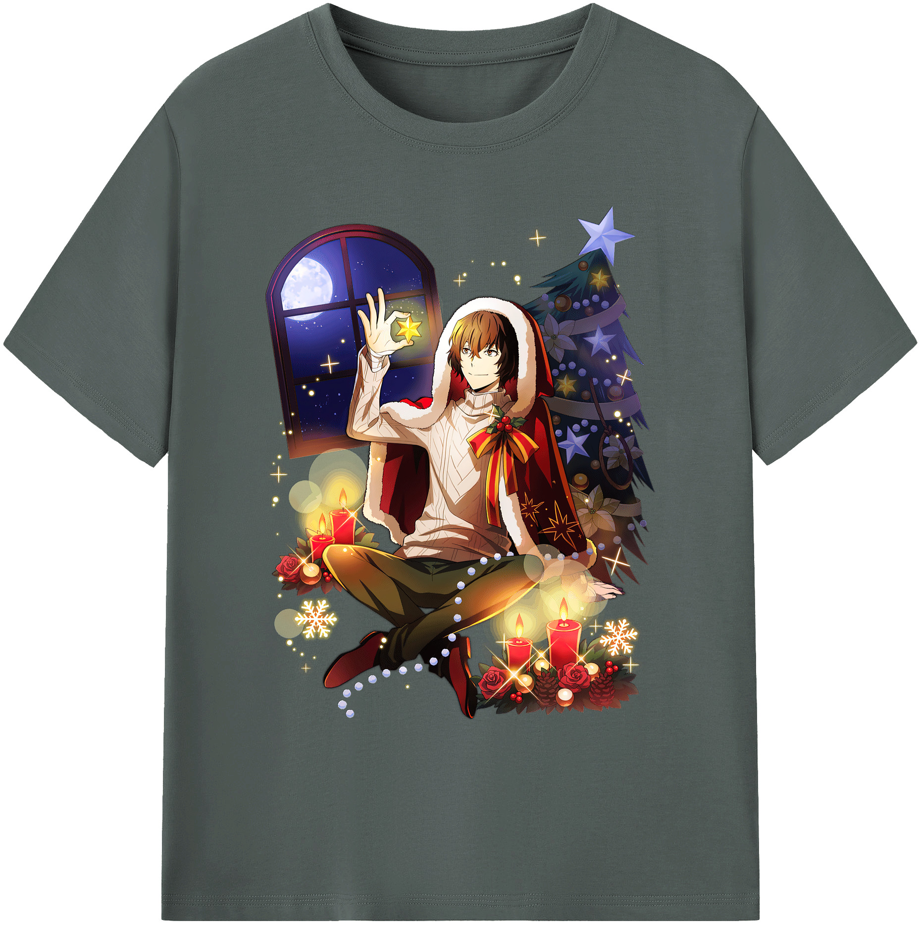 （画像用） 文豪ストレイドッグス Bungo Stray Dogs 綿100％ メンズ半袖Tシャツ｜肌触りやわらか＆通気性